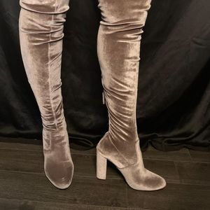 Steve Madden Crushed Velvet boots